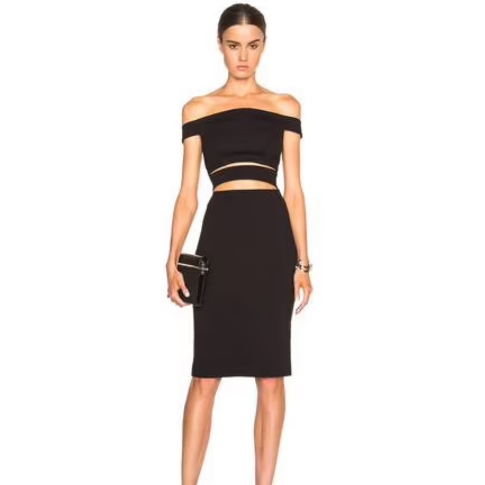 Nicholas off the shoulder cut out dress